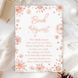 Tarjeta De Recepción Solicitud de libro de invierno de copos de nieve d