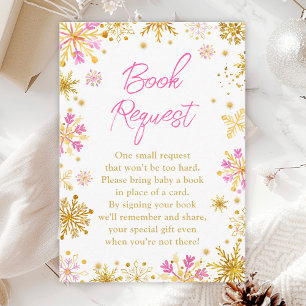 Tarjeta De Recepción Solicitud de libro de invierno de copos de nieve r