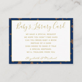 Tarjeta De Recepción Solicitud de libro de la Biblioteca de Bebés Gold 