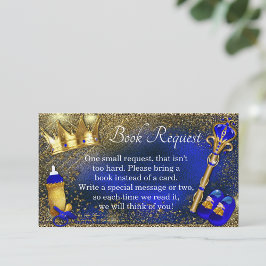 Tarjeta De Recepción Solicitud de libro de oro azul real