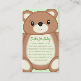 Tarjeta De Recepción Solicitud de libro de oseos de peluche verde