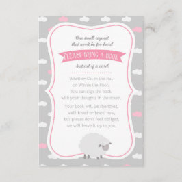 Tarjeta De Recepción Solicitud de libro de ovino/cordero (gris rosado)