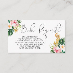 Tarjeta De Recepción Solicitud de libro de piña floral tropical inserte