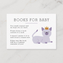 Tarjeta De Recepción Solicitud de libro de princesas de gato Baby Showe