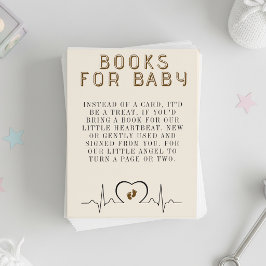 Tarjeta De Recepción Solicitud de libro de regalo para baby shower marr