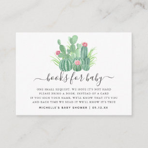 Tarjeta De Recepción Solicitud de libro de regalos para baby shower de