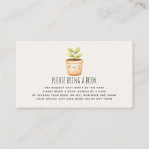 Solicitud de libro de retoño lindo para baby showe
