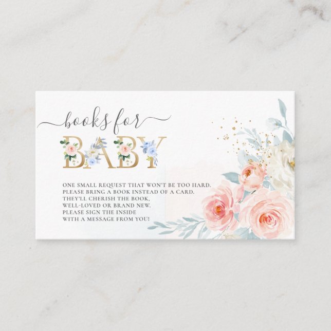 Tarjeta De Recepción Solicitud de libro de rosas rosadas para ArtsApp H (Anverso)