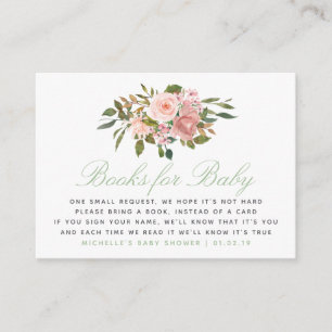 Tarjeta De Recepción Solicitud de libro de Rubor y Baby Shower de fragm