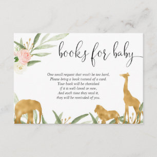 Tarjeta De Recepción Solicitud de libro de Safari chica de la ducha de