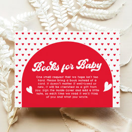 Tarjeta De Recepción Solicitud de libro de San Valentín de Baby Shower