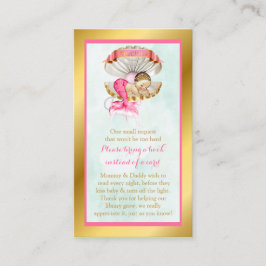 Tarjeta De Recepción Solicitud de libro de sirena de perlas de oro de S