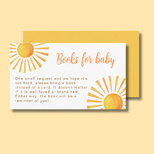 Tarjeta De Recepción Solicitud de libro de Sunshine Baby Shower