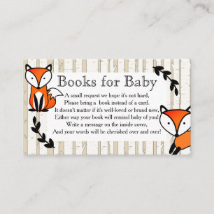 Tarjeta De Recepción Solicitud de libro de Woodland Fox & White Birch T