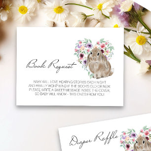 Tarjeta De Recepción Solicitud de libro floral para baby shower de cone