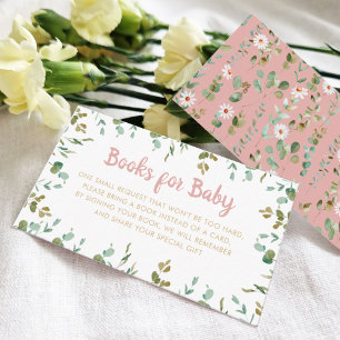 Tarjeta De Recepción Solicitud de libro Gabinete de Baby Shower Eucalyp