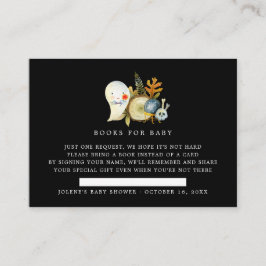 Tarjeta De Recepción Solicitud de libro | Halloween Ghost Baby Shower
