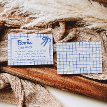 Solicitud de libro Hand Drawed Blue Gingham Bow Bo