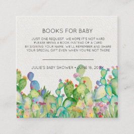 Tarjeta De Recepción Solicitud de libro | Inserción de Baby Shower de c