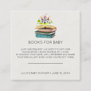 Tarjeta De Recepción Solicitud de libro   Insertar Baby Shower de cuent