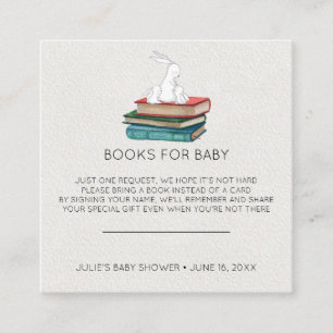 Tarjeta De Recepción Solicitud de libro Insertar Baby Shower de peque