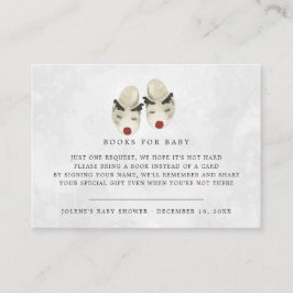 Tarjeta De Recepción Solicitud de libro | Navidades Reindeer Baby Showe