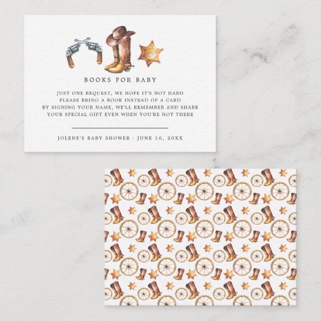 Tarjeta De Recepción Solicitud de libro | País Vaquero Occidental (Anverso / Reverso)