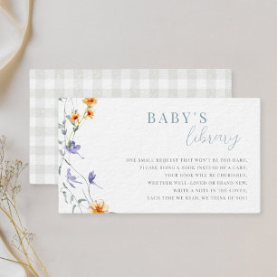 Tarjeta De Recepción Solicitud de libro para baby shower Baby in Bloom