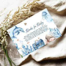 Tarjeta De Recepción Solicitud de libro para Baby Shower Bajo el mar 