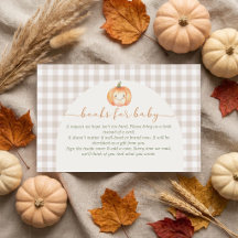 Solicitud de libro para baby shower de calabaza de