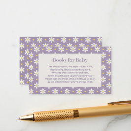 Tarjeta De Recepción Solicitud de libro para baby shower de Daisy