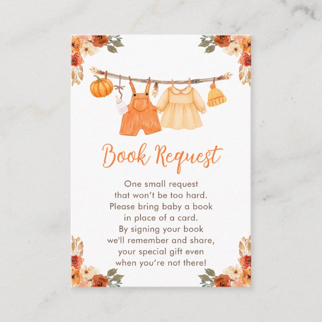 Tarjeta De Recepción Solicitud de libro para Baby Shower de gemelos Lín (Anverso)