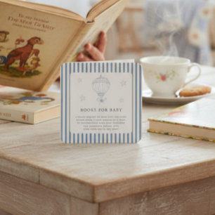 Tarjeta De Recepción Solicitud de libro para baby shower de globo aeros