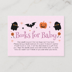 Tarjeta De Recepción Solicitud de libro para baby shower de Halloween r