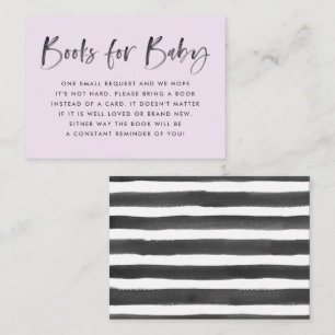 Tarjeta De Recepción Solicitud de libro para baby shower moderno de col