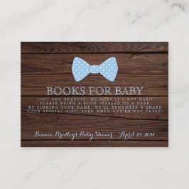Tarjeta De Recepción Solicitud de libro Pequeño Hombre Baby Shower Rust