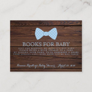 Tarjeta De Recepción Solicitud de libro Pequeño Hombre Baby Shower Rust