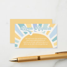 Solicitud de libro retro de Baby Shower Boho Sunsh
