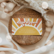Solicitud de libro retro de Baby Shower Boho Sunsh
