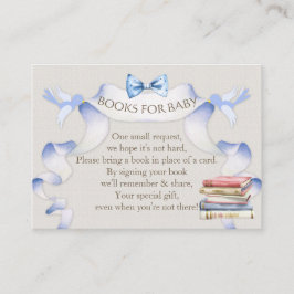 Tarjeta De Recepción Solicitud de libro Ropero Niño Azul Marfil