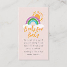 Solicitud de libro Rubor Boho Rainbow Baby Shower