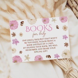 Tarjeta De Recepción Solicitud de libro Rubor Calabaza caída Baby Showe