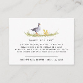 Tarjeta De Recepción Solicitud de libro | Rústico Farmhouse Baby Shower