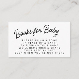 Tarjeta De Recepción Solicitud de libro simple y divertida para baby sh