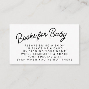Tarjeta De Recepción Solicitud de libro simple y divertida para baby sh