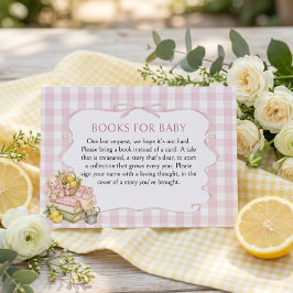 Tarjeta De Recepción Solicitud de libro Tema Limón Baby Shower