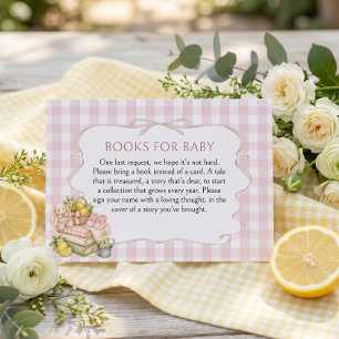 Tarjeta De Recepción Solicitud de libro Tema Limón Baby Shower