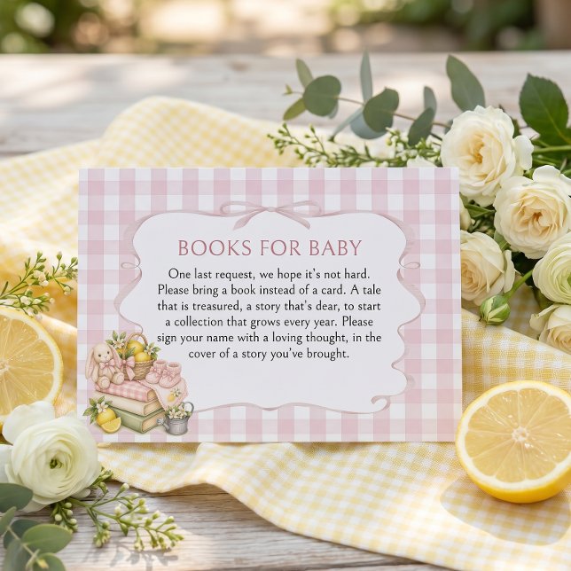 Tarjeta De Recepción Solicitud de libro Tema Limón Baby Shower (Subido por el creador)