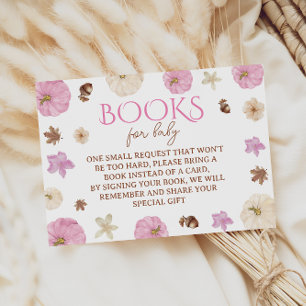 Tarjeta De Recepción Solicitud de libro Tinte de rosa Calabaza de otoño