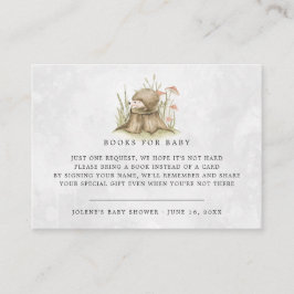 Tarjeta De Recepción Solicitud de libro | Woodland Hedgehog Baby Shower